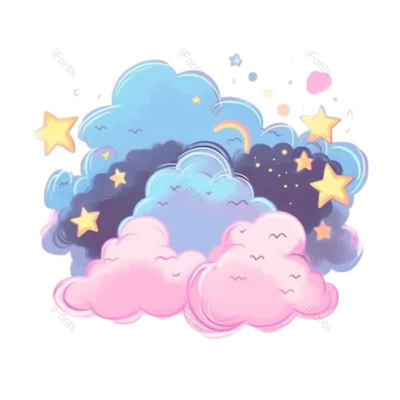 元素图片,卡通元素,天空PNG,可爱星星免抠素材